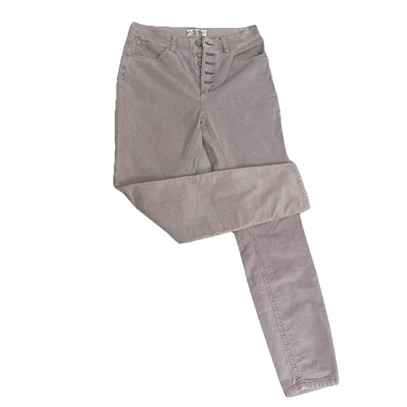 We The Free women's PINK Stretch slim corduroy pants Sz 28 Button Fly EUC & Soft - Picture 1 of 7